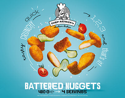 Chef Patrick's chicken dishes Battered Nuggets 400g